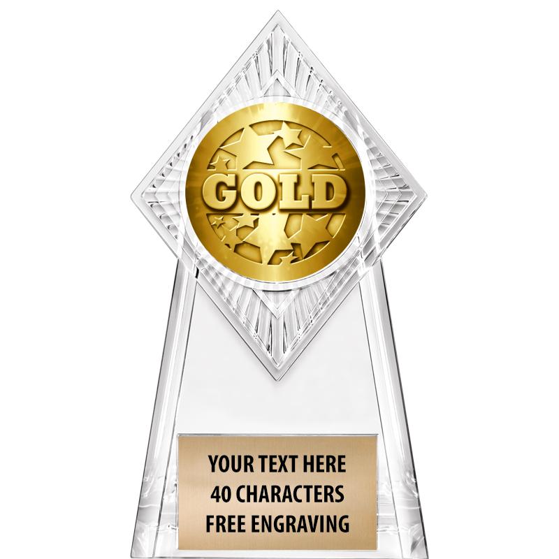 6" PARAGON CLEAR INSERT TROPHY