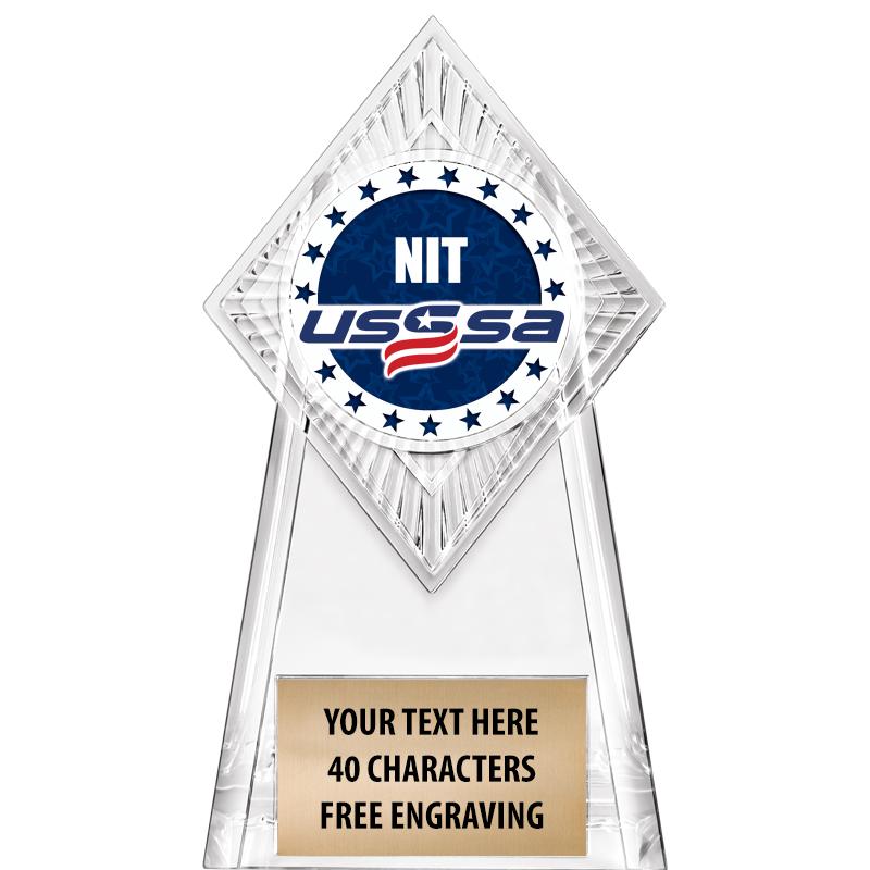 6" PARAGON CLEAR INSERT TROPHY