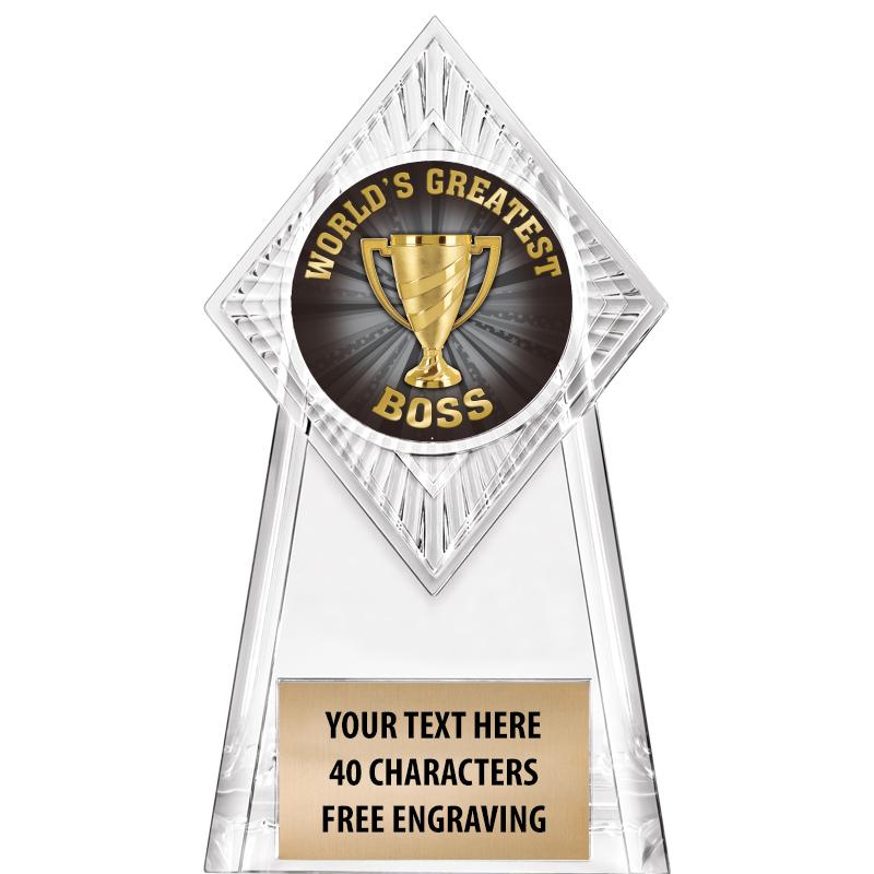 6" PARAGON CLEAR INSERT TROPHY