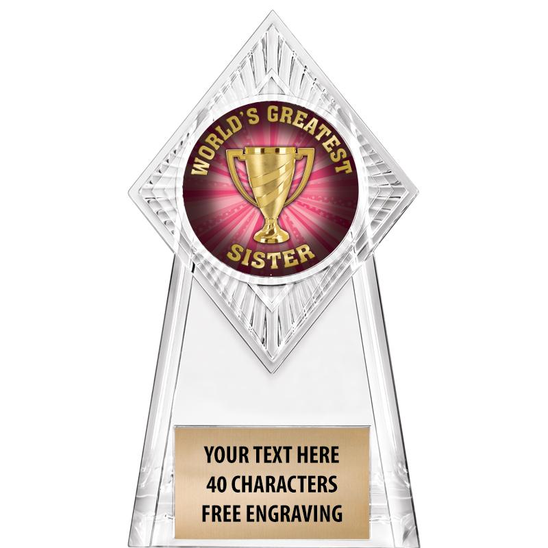 6" PARAGON CLEAR INSERT TROPHY