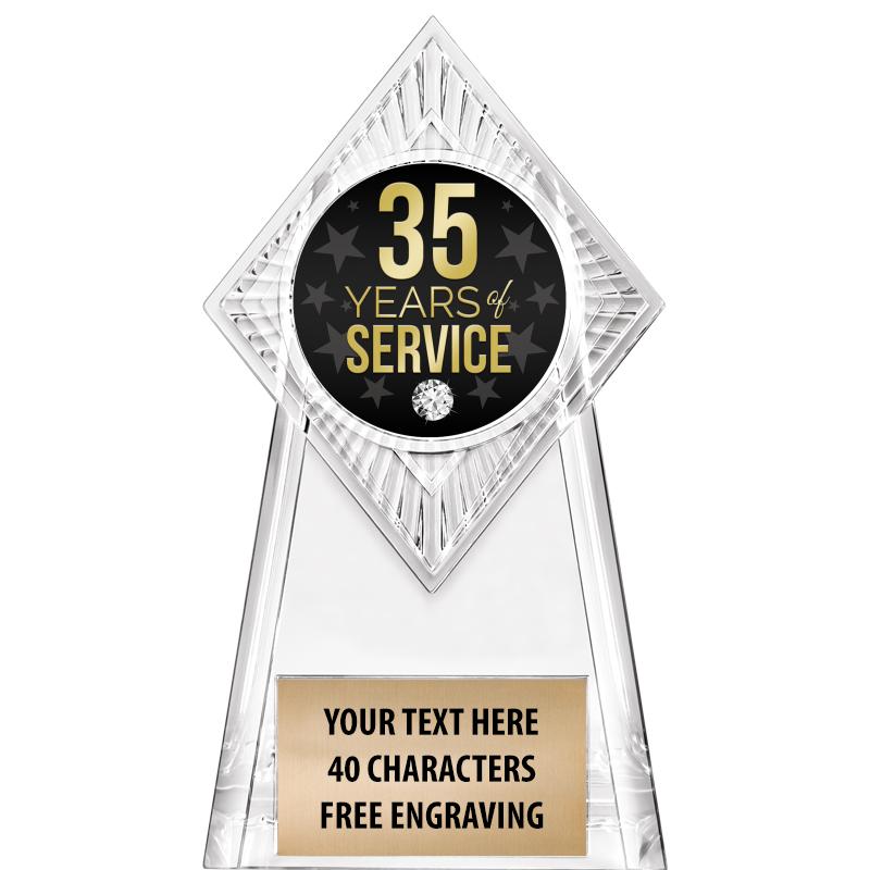6" PARAGON CLEAR INSERT TROPHY