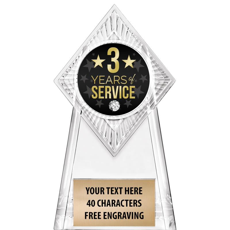 6" PARAGON CLEAR INSERT TROPHY