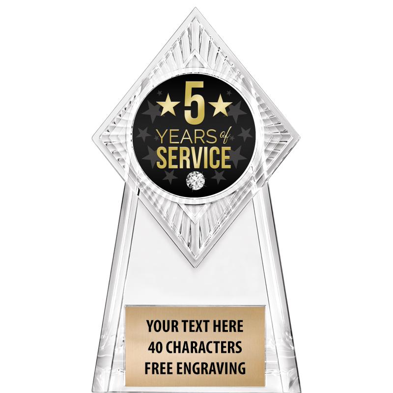 6" PARAGON CLEAR INSERT TROPHY