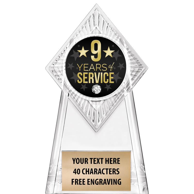 6" PARAGON CLEAR INSERT TROPHY