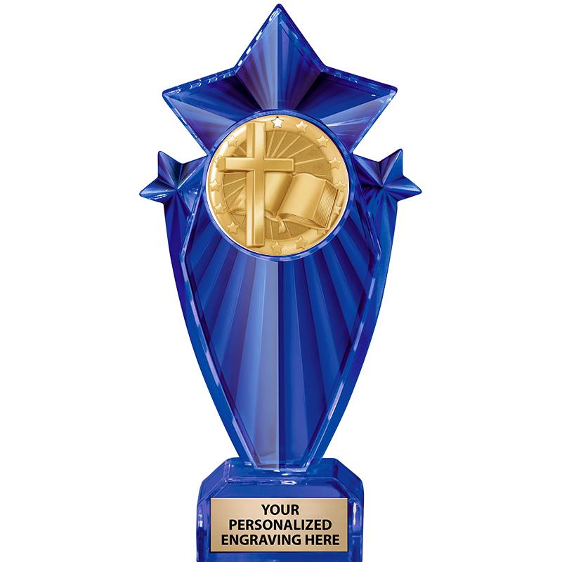 8" BLUE STARGRAM ICICLE TRP