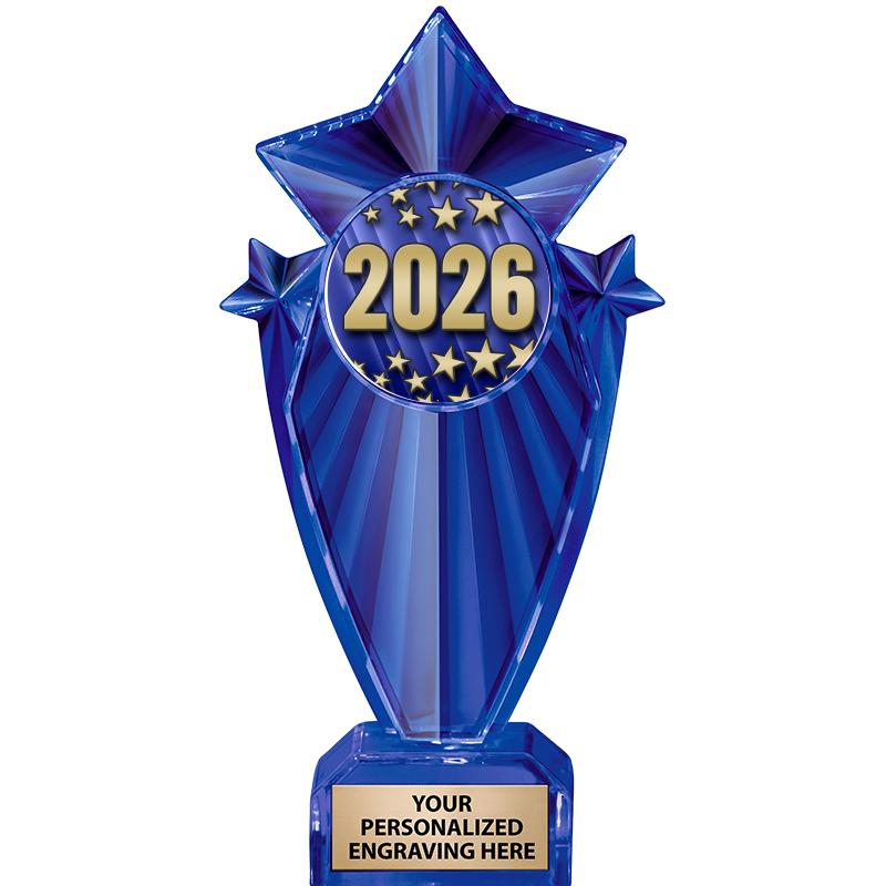 8" BLUE STARGRAM ICICLE TRP