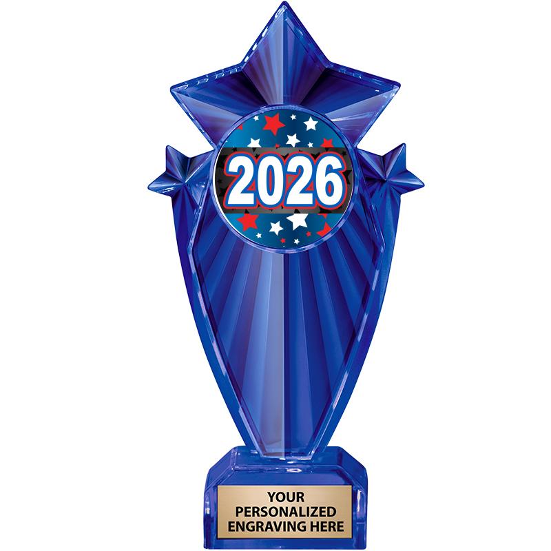 8" BLUE STARGRAM ICICLE TRP