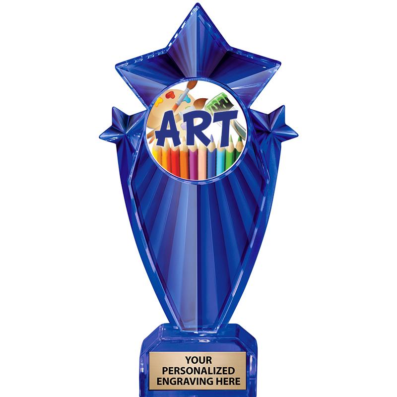 8" BLUE STARGRAM ICICLE TRP