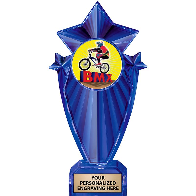 8" BLUE STARGRAM ICICLE TRP