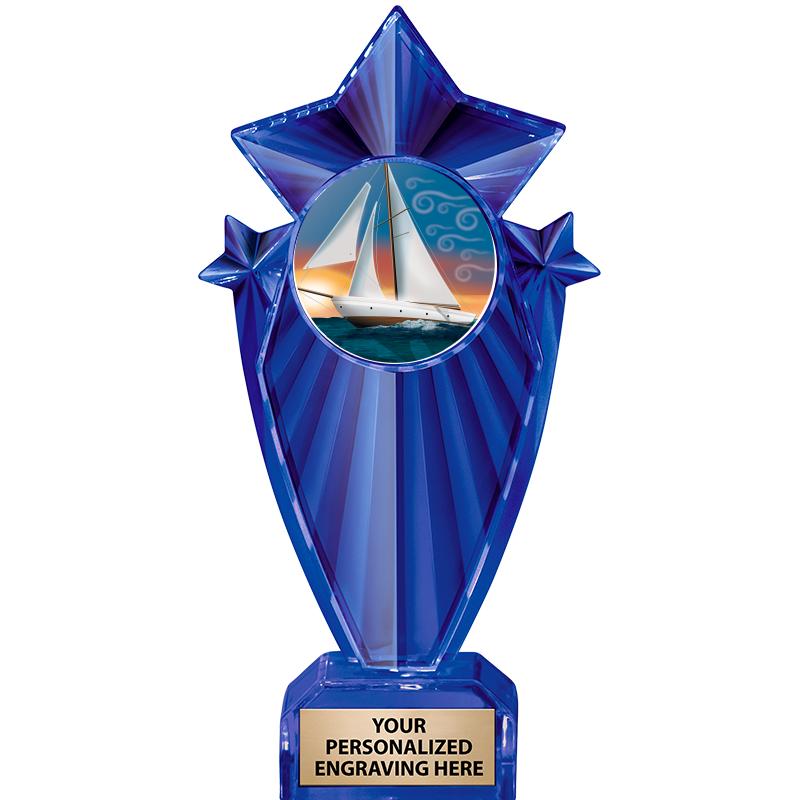 8" BLUE STARGRAM ICICLE TRP