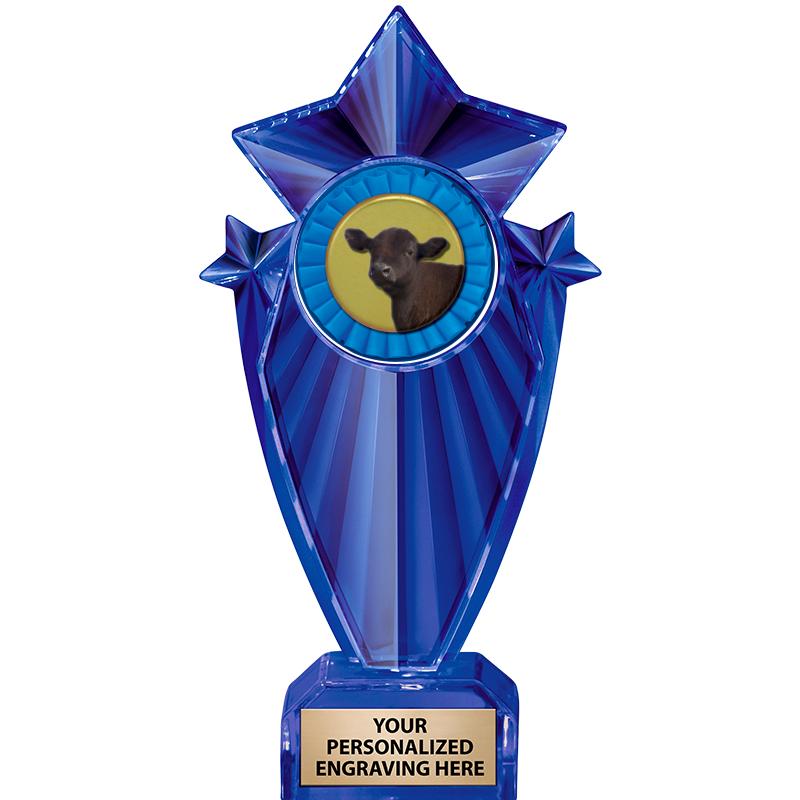 8" BLUE STARGRAM ICICLE TRP