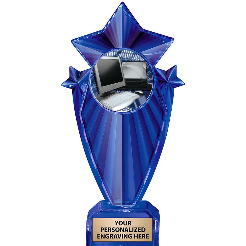 8" BLUE STARGRAM ICICLE TRP