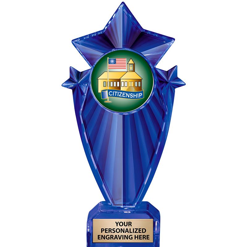 8" BLUE STARGRAM ICICLE TRP