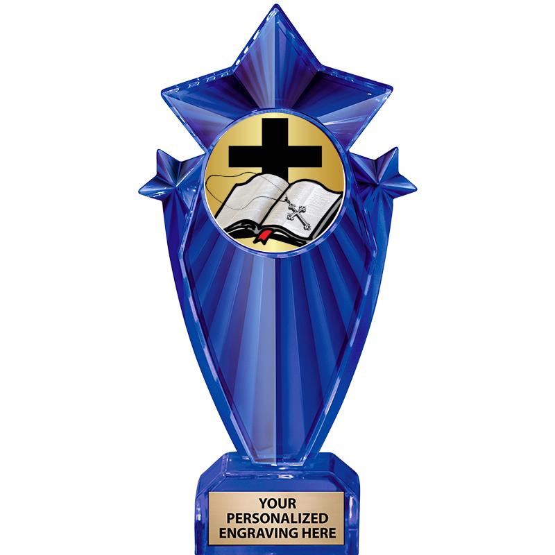 8" BLUE STARGRAM ICICLE TRP