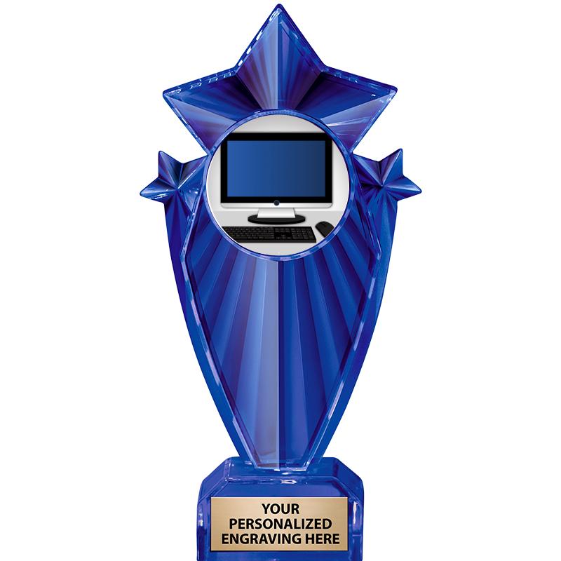 8" BLUE STARGRAM ICICLE TRP