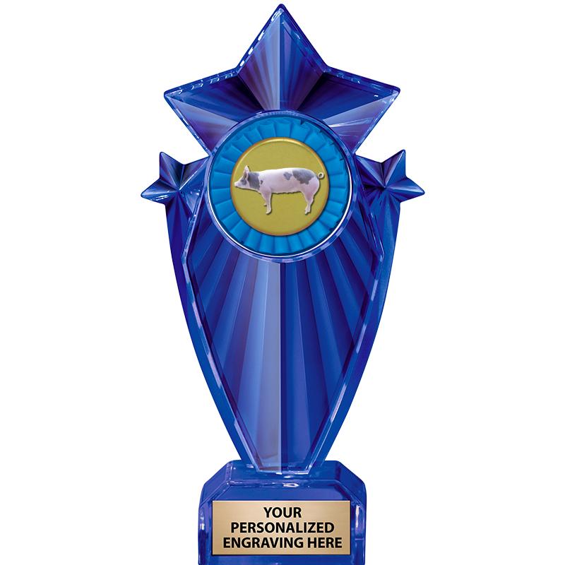 8" BLUE STARGRAM ICICLE TRP