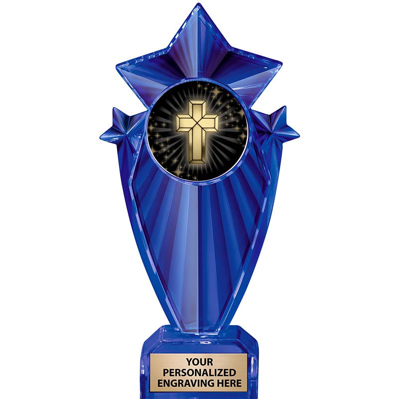 8" BLUE STARGRAM ICICLE TRP