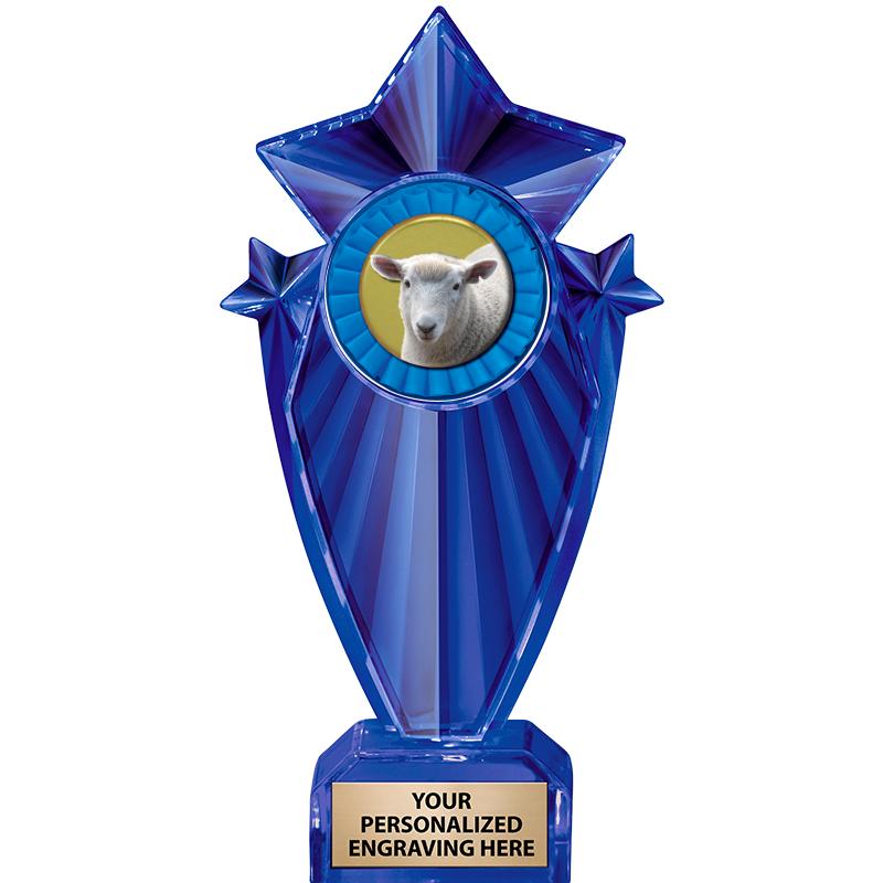 8" BLUE STARGRAM ICICLE TRP