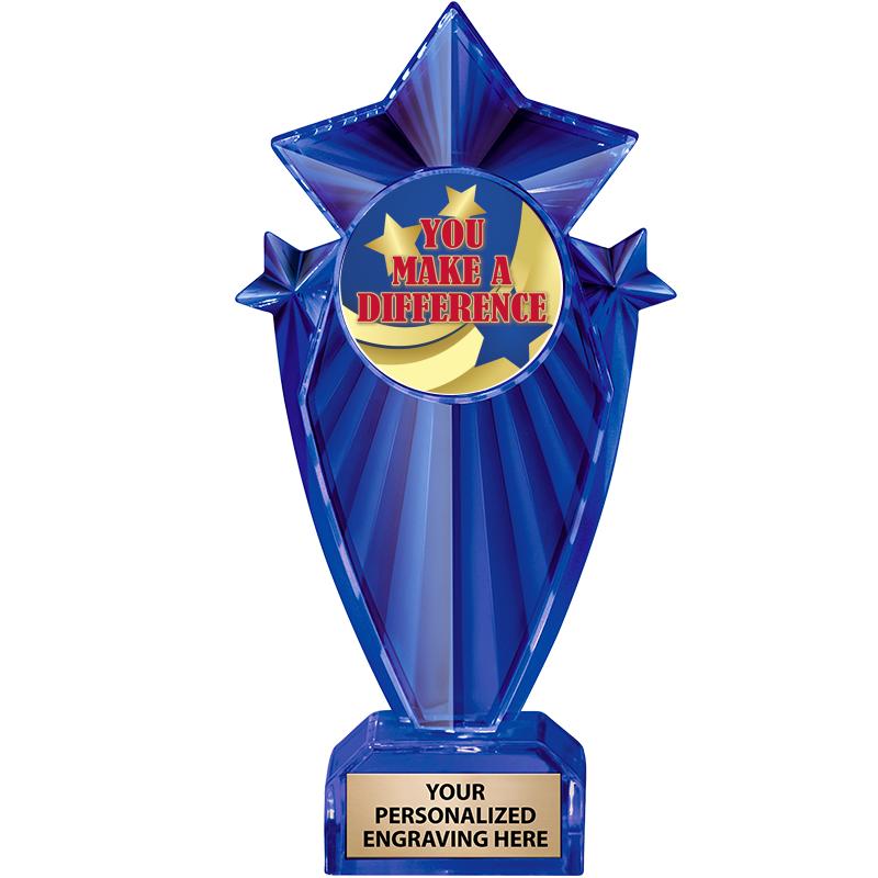 8" BLUE STARGRAM ICICLE TRP