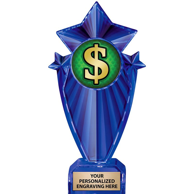 8" BLUE STARGRAM ICICLE TRP