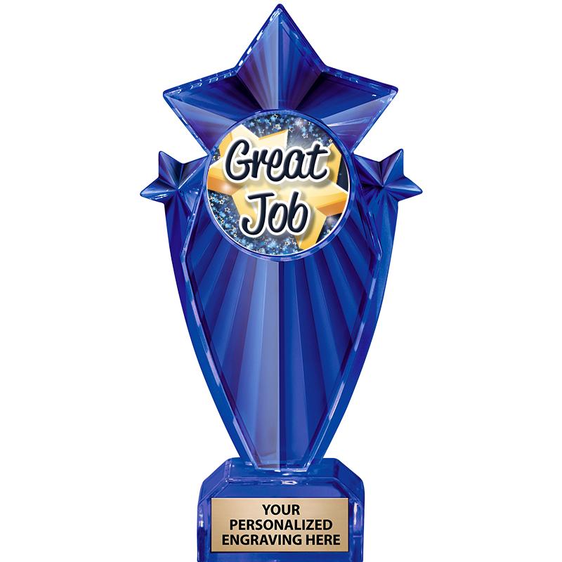 8" BLUE STARGRAM ICICLE TRP