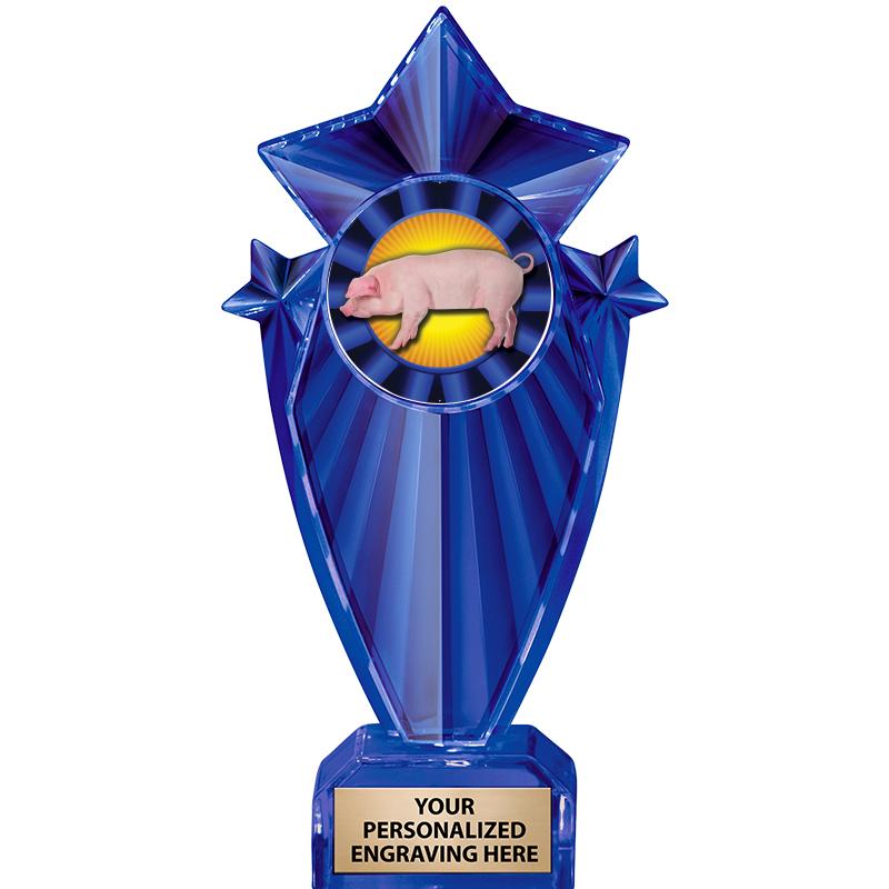 8" BLUE STARGRAM ICICLE TRP