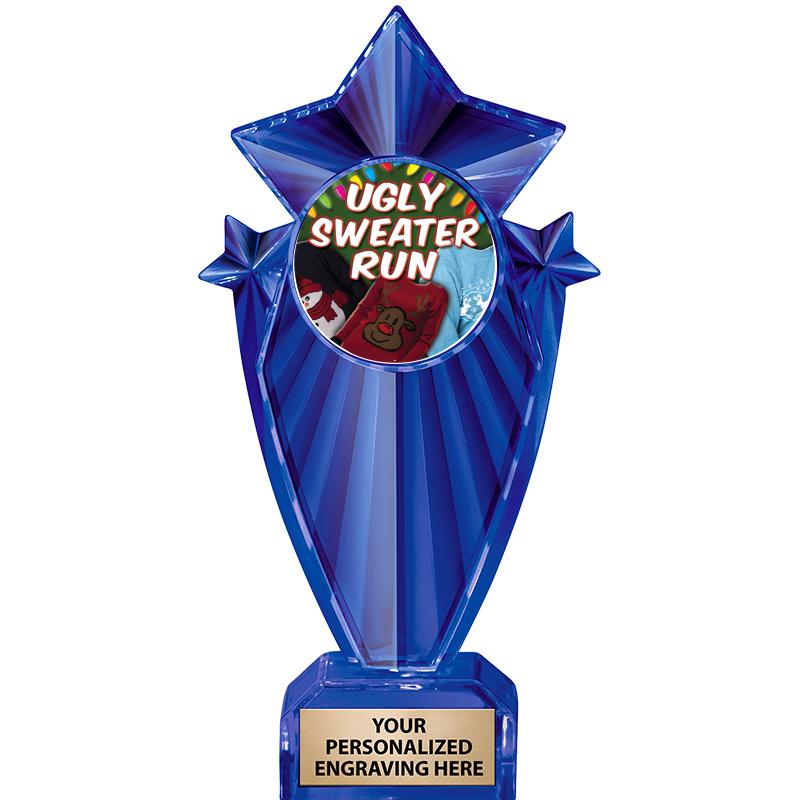 8" BLUE STARGRAM ICICLE TRP