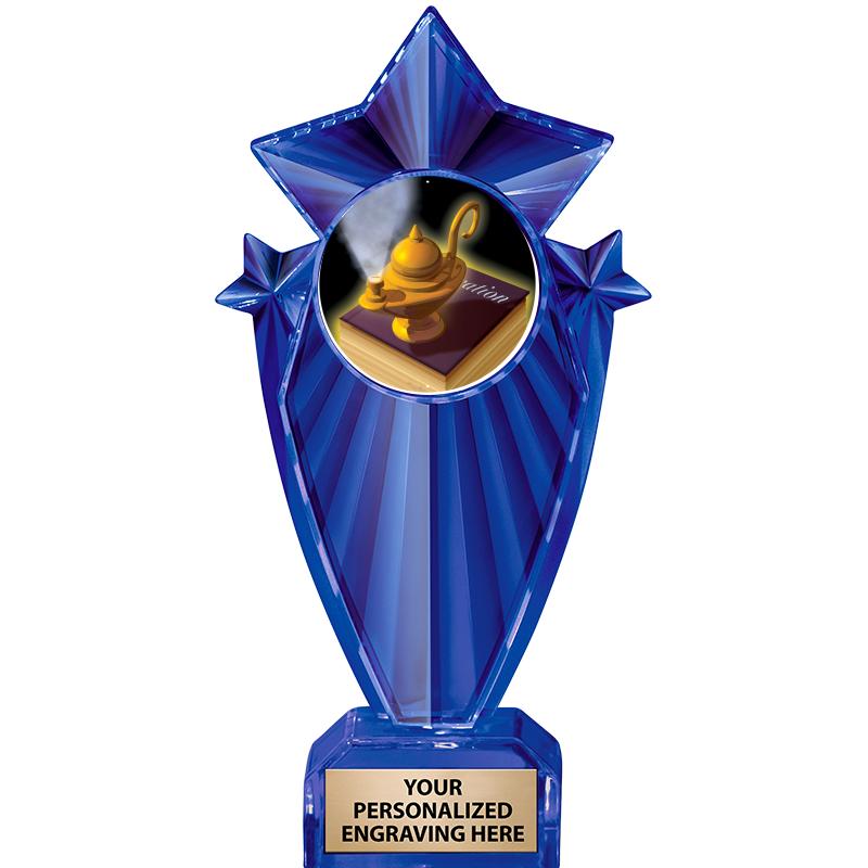 8" BLUE STARGRAM ICICLE TRP