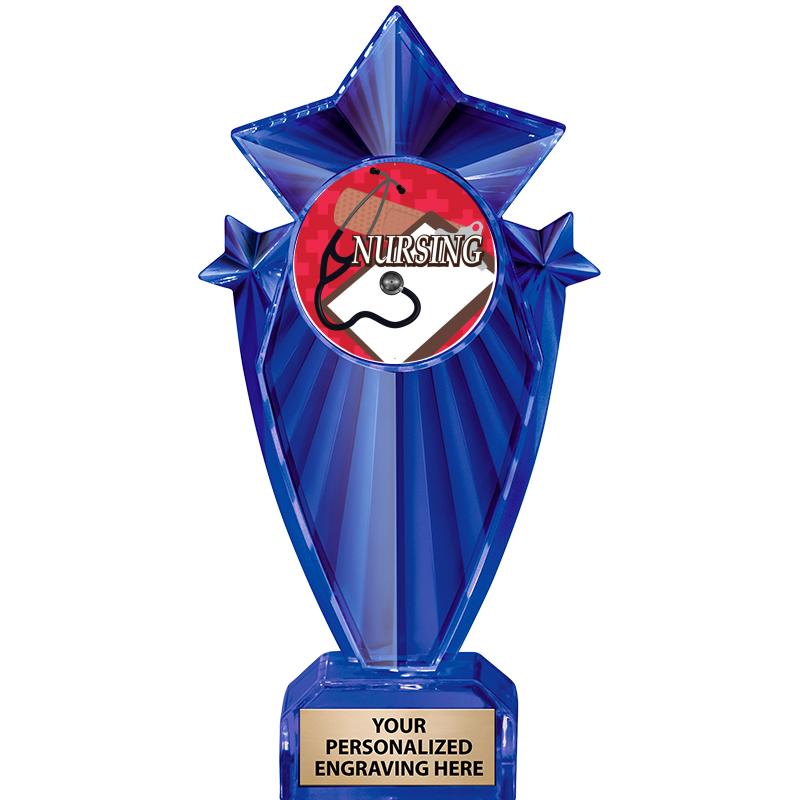 8" BLUE STARGRAM ICICLE TRP