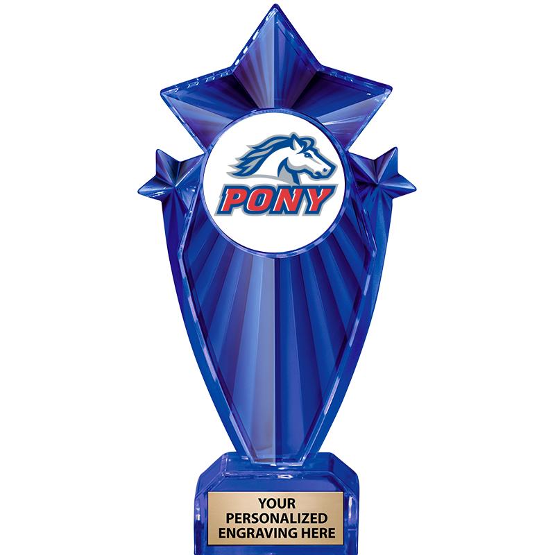 8" BLUE STARGRAM ICICLE TRP