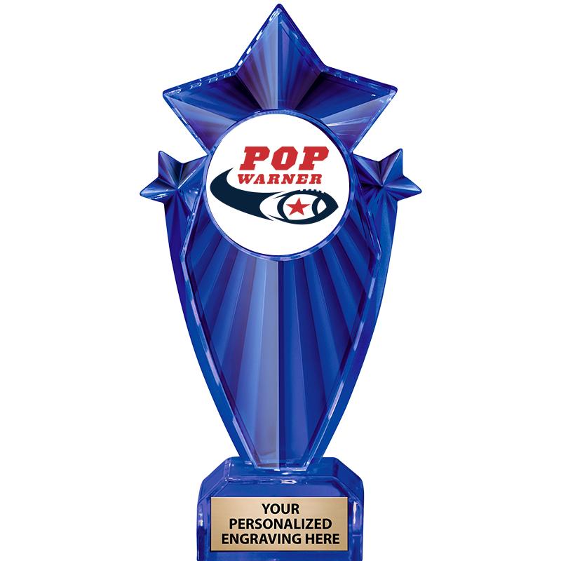 8" BLUE STARGRAM ICICLE TRP