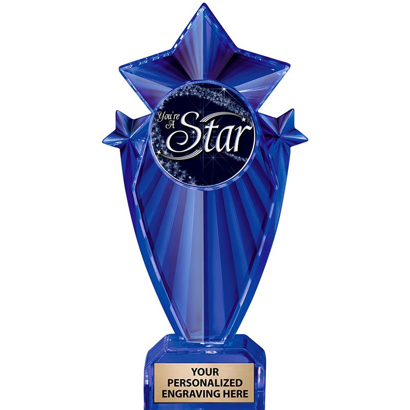 8" BLUE STARGRAM ICICLE TRP