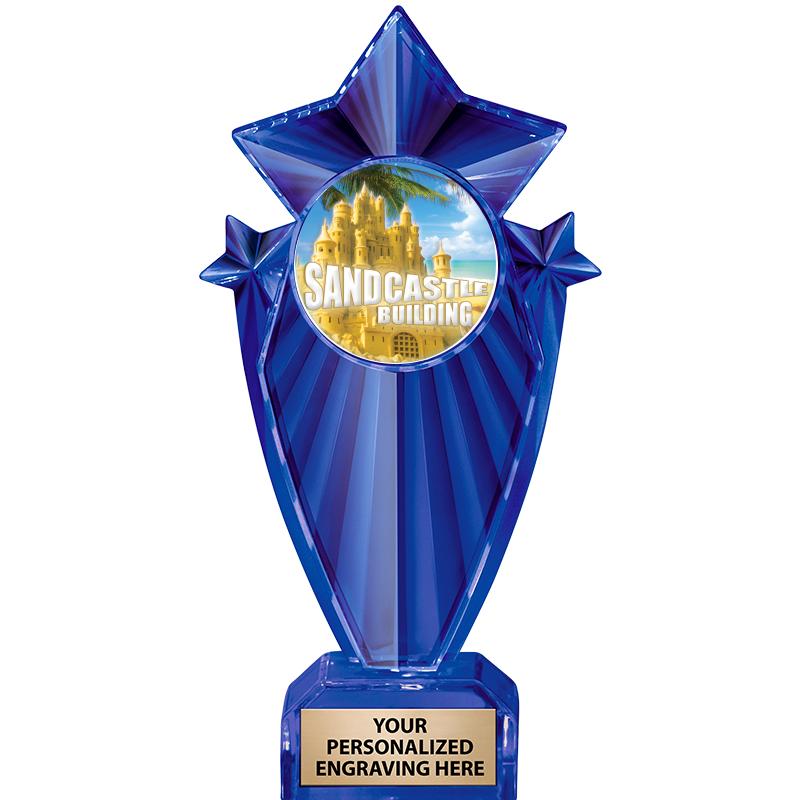 8" BLUE STARGRAM ICICLE TRP