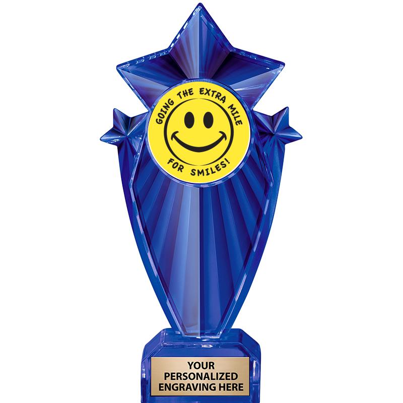 8" BLUE STARGRAM ICICLE TRP