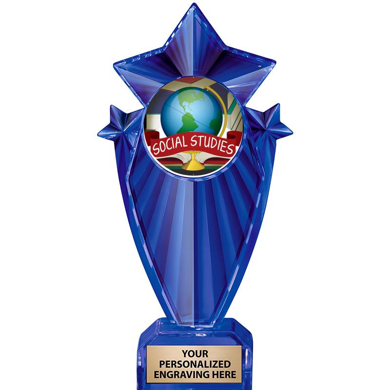 8" BLUE STARGRAM ICICLE TRP