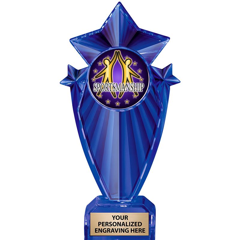 8" BLUE STARGRAM ICICLE TRP