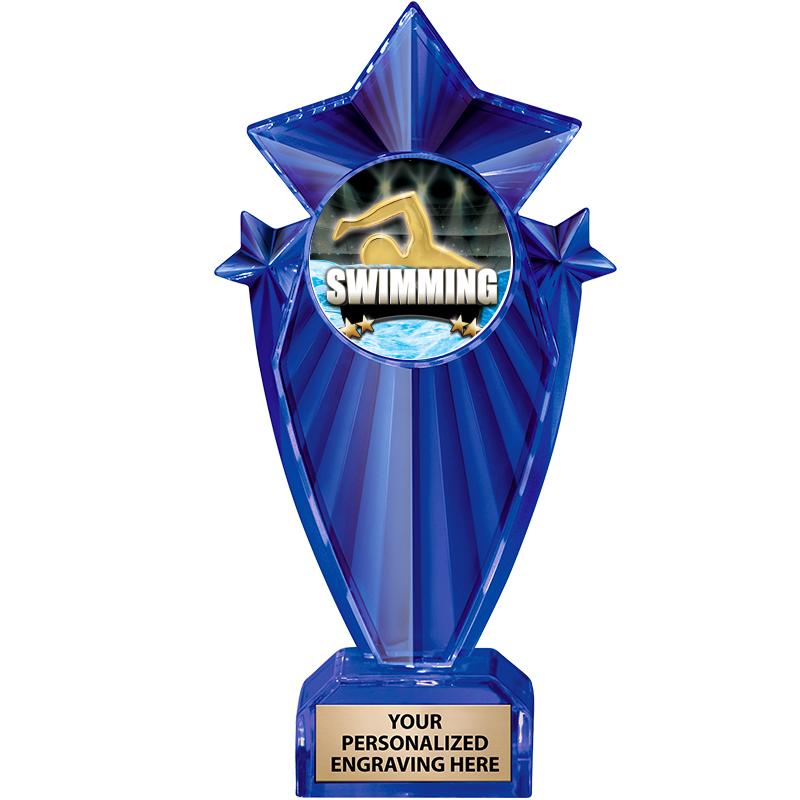 8" BLUE STARGRAM ICICLE TRP