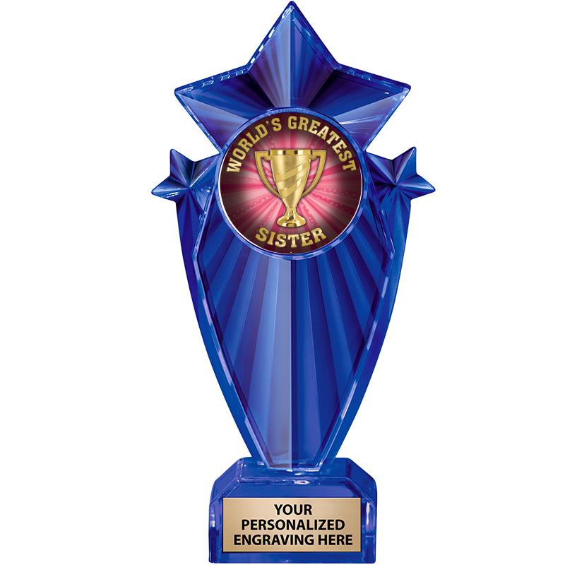 8" BLUE STARGRAM ICICLE TRP