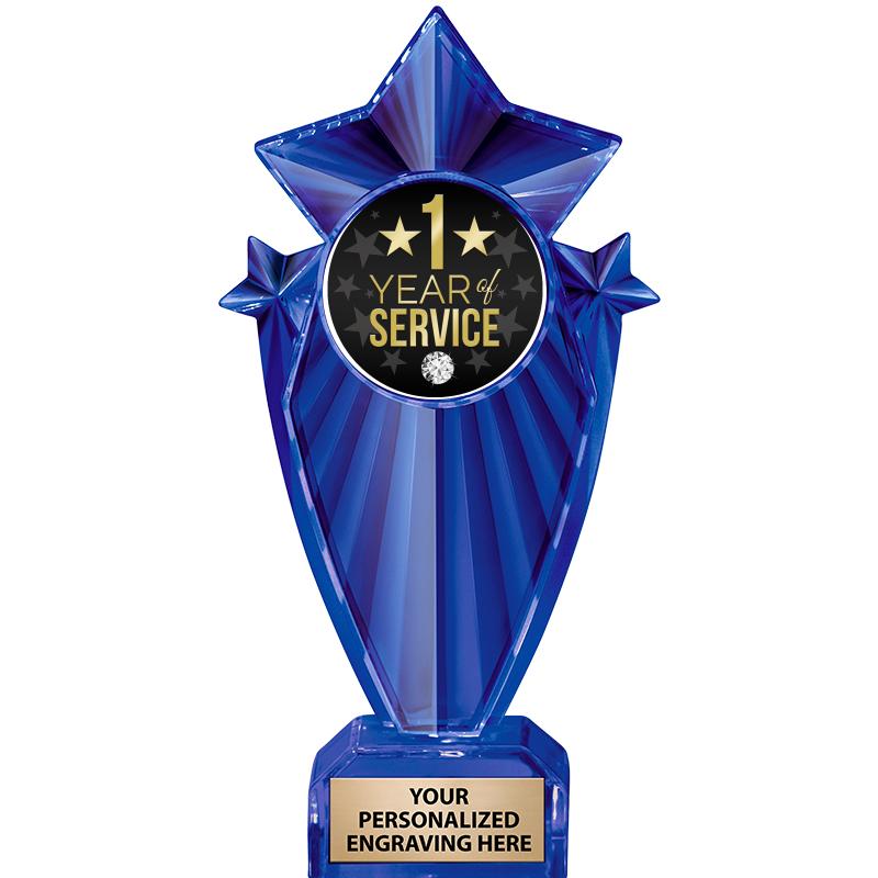 8" BLUE STARGRAM ICICLE TRP