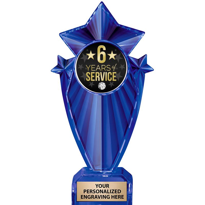 8" BLUE STARGRAM ICICLE TRP