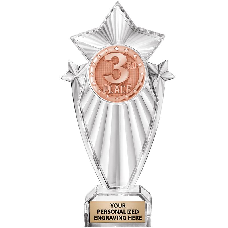 8"CLEAR STARGRAM ICICLE TROPHY