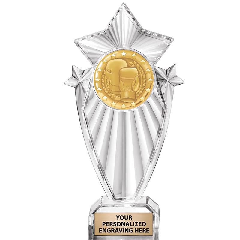 8"CLEAR STARGRAM ICICLE TROPHY