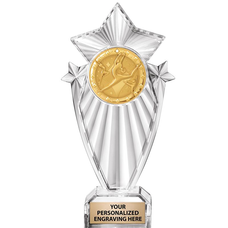 8"CLEAR STARGRAM ICICLE TROPHY