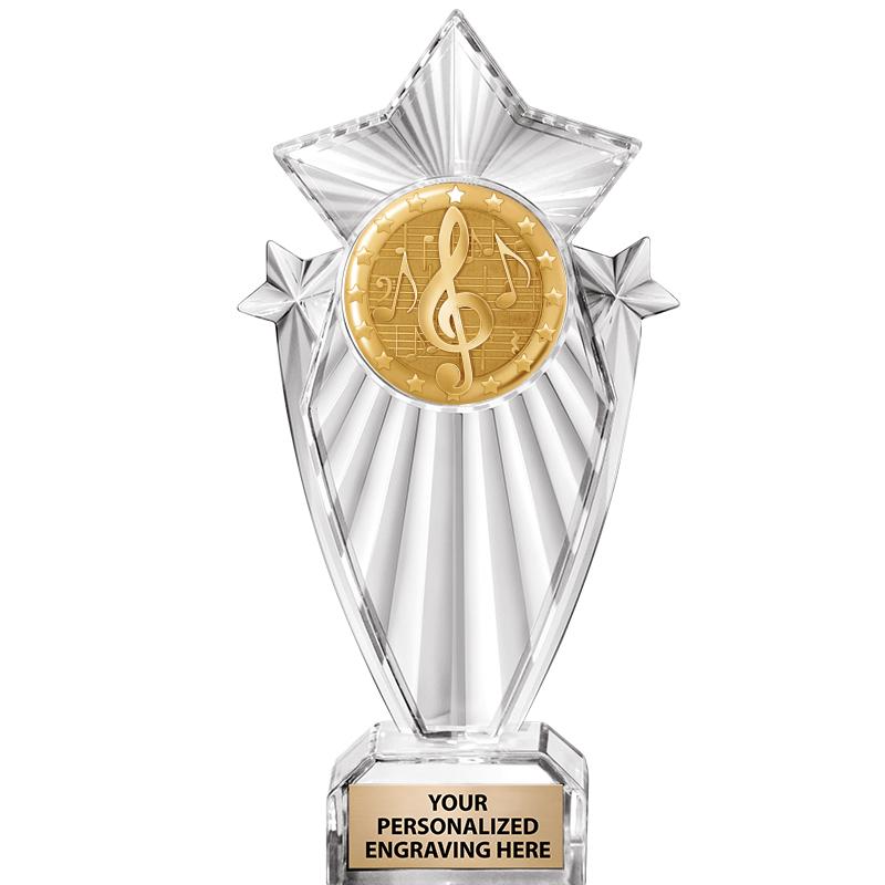 8"CLEAR STARGRAM ICICLE TROPHY