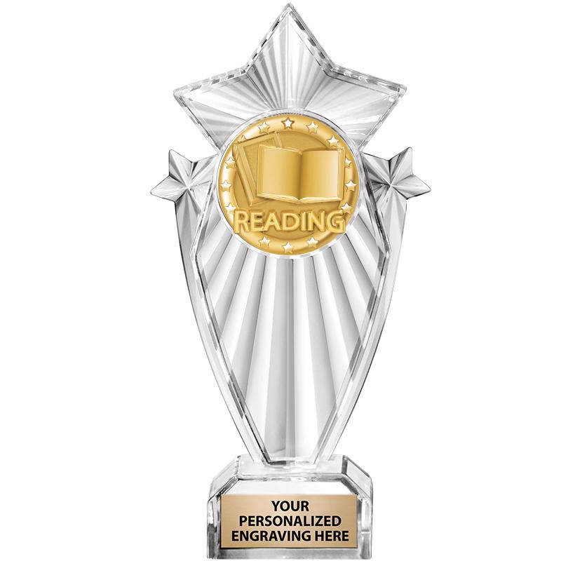 8"CLEAR STARGRAM ICICLE TROPHY