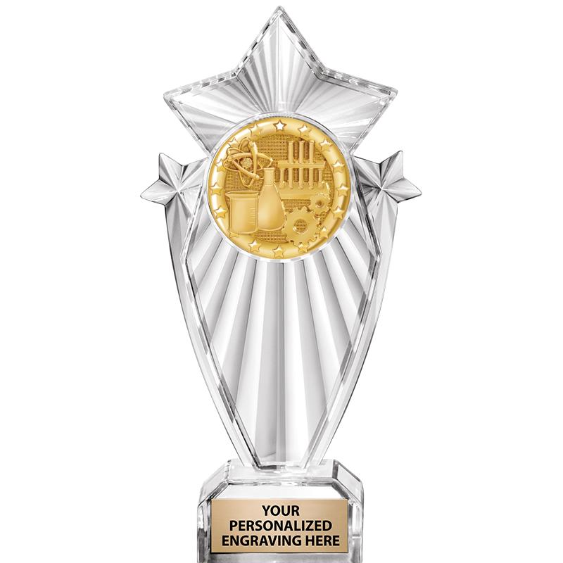 8"CLEAR STARGRAM ICICLE TROPHY