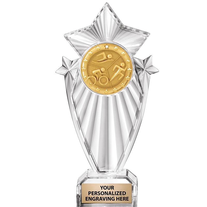 8"CLEAR STARGRAM ICICLE TROPHY