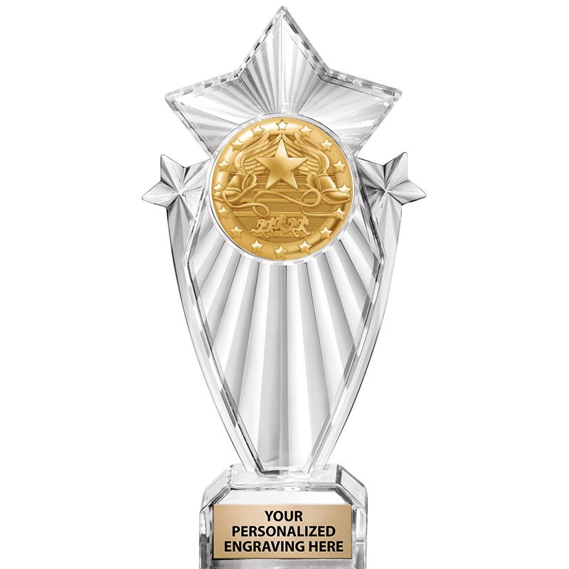 8"CLEAR STARGRAM ICICLE TROPHY