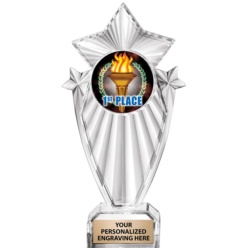 8"CLEAR STARGRAM ICICLE TROPHY