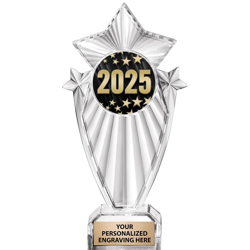 8"CLEAR STARGRAM ICICLE TROPHY